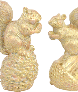 3639 SQUIRLS GOLDEN ACORN S/2